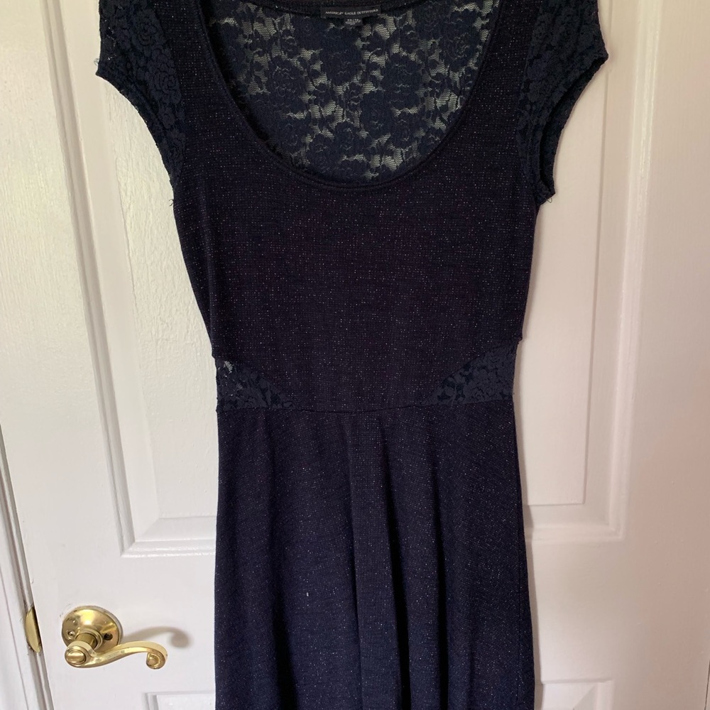 lace back, cap sleeve skater dress
